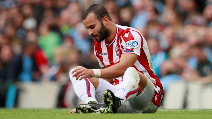 El delantero español del Stoke Cuty, Jesé Rodríguez, durante un partido.