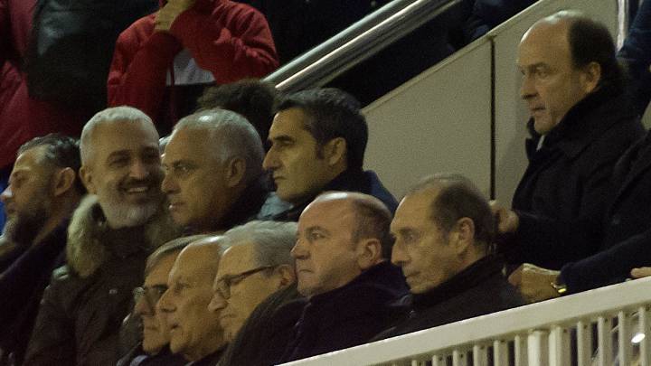 Ernesto Valverde en el palco