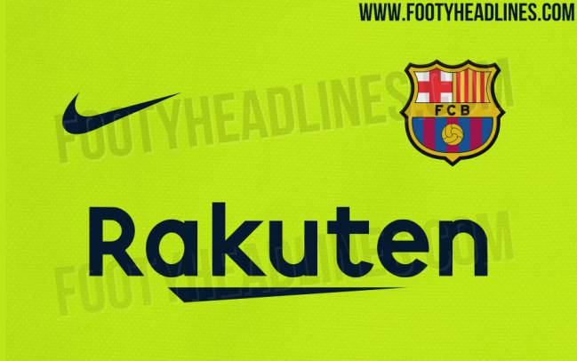 Colores de la segunda equipación del Barcelona para la temporada 2018-2019.