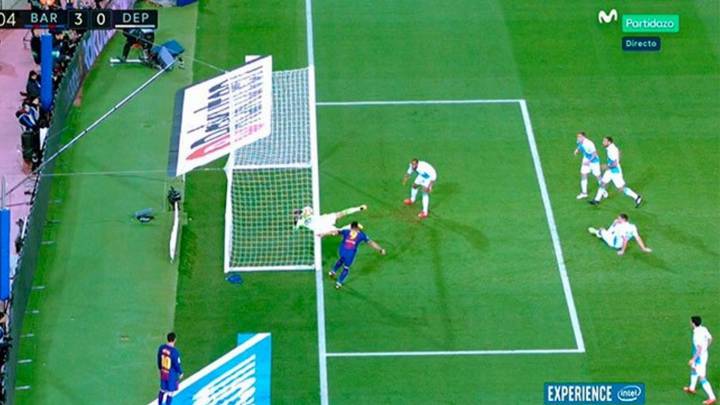 Suárez reclamó otro gol no concedido al Barcelona