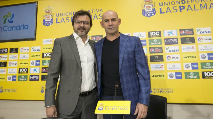 Paco Jemez durante su presentación como técnico canario.