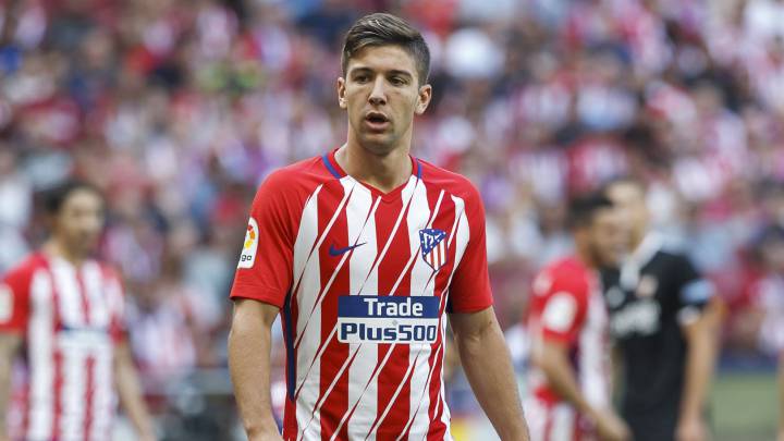 El delantero argentino del Atlético de Madrid, Luciano Vietto, durante un partido.