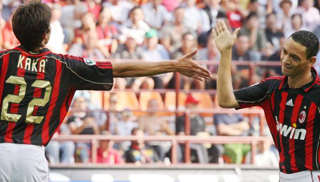 Oliveira y Kaká, exjugadores del Milan.