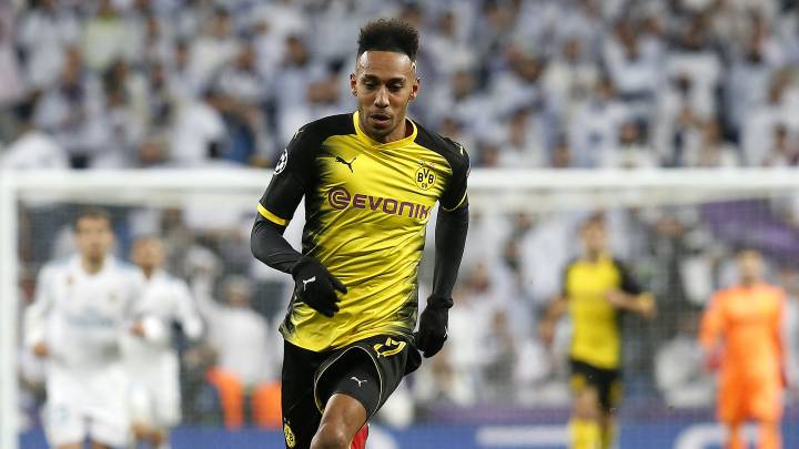 Aubameyang con el Borussia Dortmund.