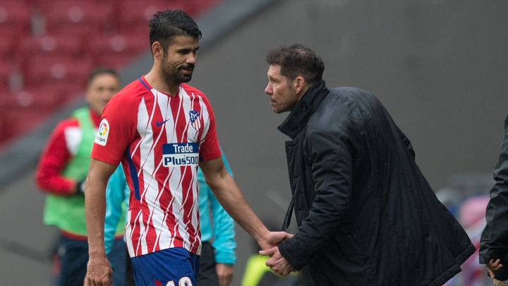 Simeone: "Diego Costa está bien expulsado, la regla es la que es"