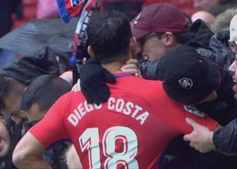 Diego Costa sent off for celebrating with fans in the stands