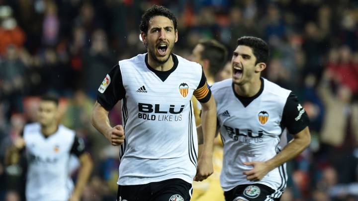Parejo celebrando su gol, que suponía la remontada al Girona.