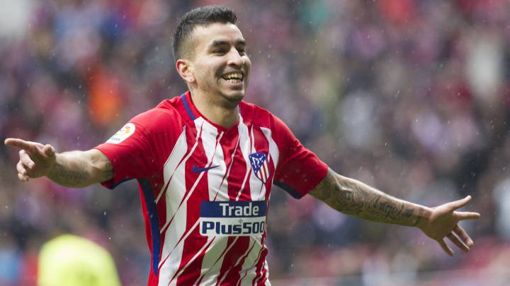 Correa celebra su gol en el Atlético-Getafe.