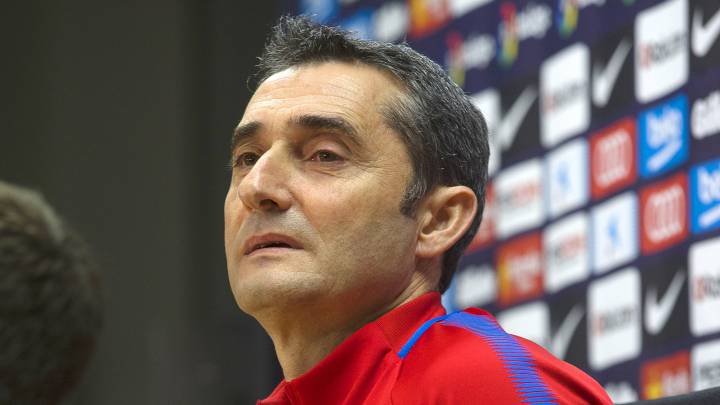 Valverde en la rueda de prensa previa al partido ante la Real Sociedad.