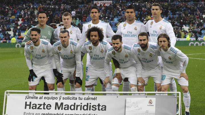 El once titular del Real Madrid ante el Villarreal.