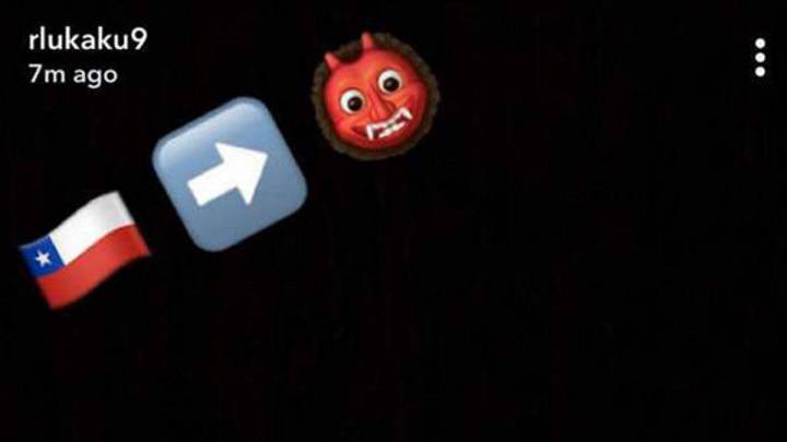 Snapchat de Lukaku anunciando el fichaje de Alexis.