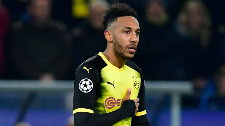 Aubameyang con el Dortmund.