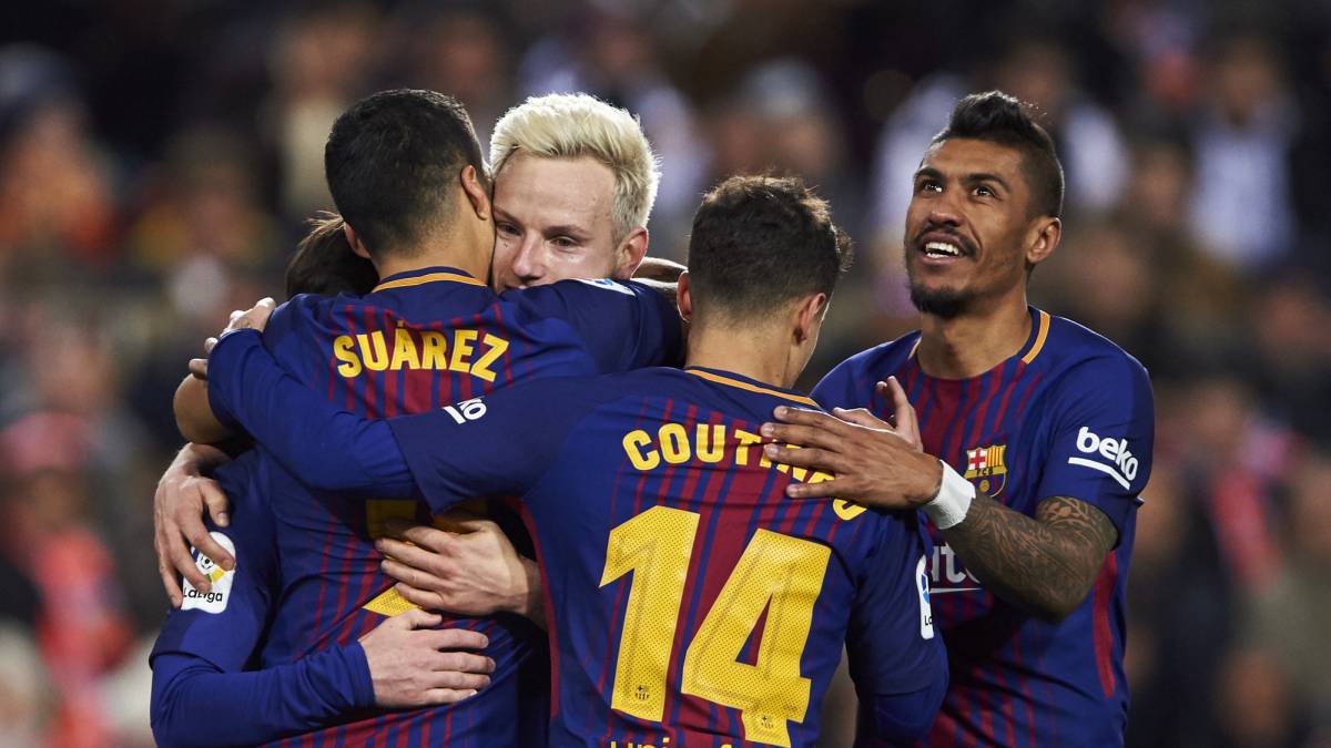 El Barcelona festejando.