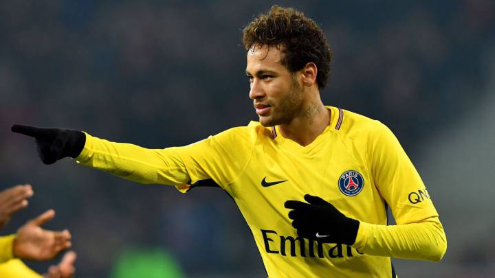 Neymar con el PSG.