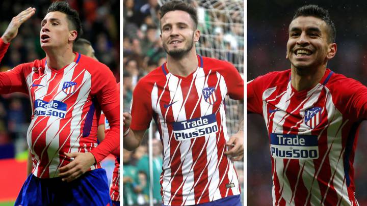 Giménez, Saúl y Correa.