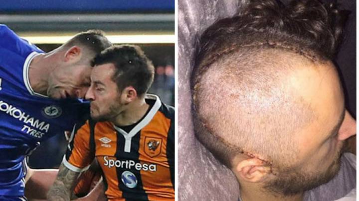 Este cabezazo con Cahill provoca la retirada de Mason, del Hull City, con tan solo 26 años