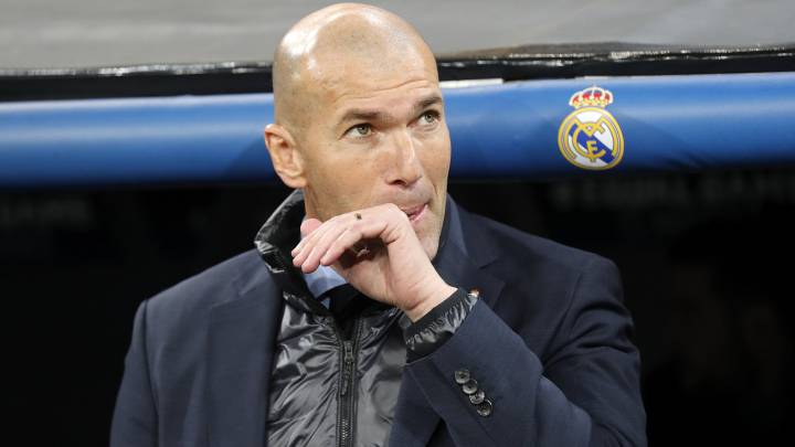 Zinedine Zidane durante el partido de Champions ante el PSG.