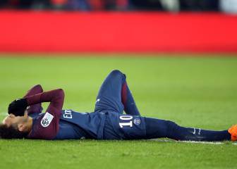 Neymar stretchered off in tears with ankle injury