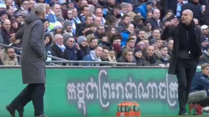 Bronca entre Guardiola y Wenger en la final de la Carabao Cup