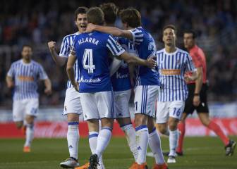 Héctor Moreno anotó en la victoria de la Real Sociedad