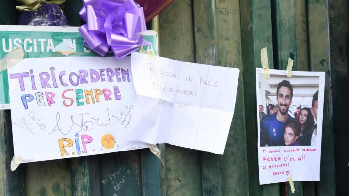 Gabriel Omar Bastistuta se sumó a las muestras de apoyo a la familia de Davide Astori, de la Fiorentina.
