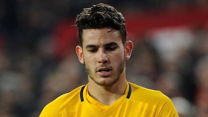 El defensa del Atlético de Madrid, Lucas Hernández, durante un partido.