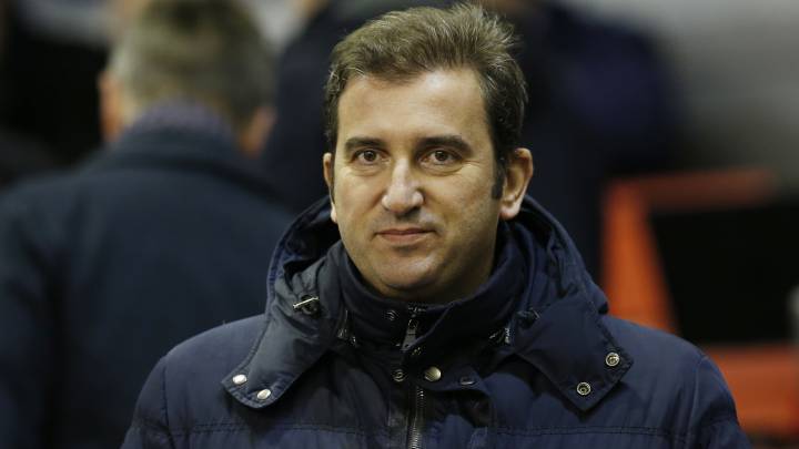 El CEO de Football City Group, Ferrán Soriano, durante un partido del Manchester City.