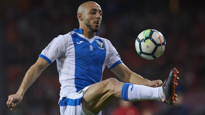El jugador marroquí del Leganés, Nordim Amrabat, durante un partido.