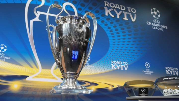 El trofeo de la Champions League.