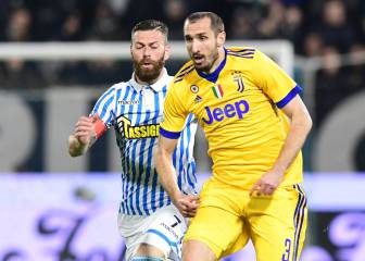 Chiellini fue sustituido por problemas musculares