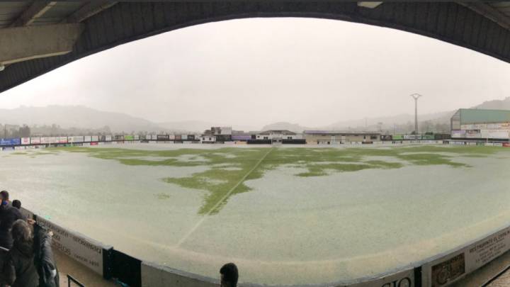 Suspendido el Lealtad-Mirandés por el temporal de lluvia