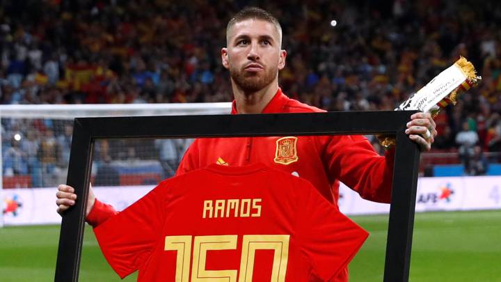 Sergio Ramos' Spain presentation for 150 games played