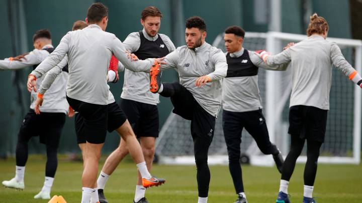 Entrenamiento del Liverpool.