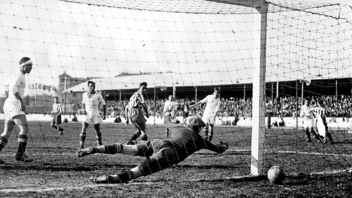 Un Real Madrid-Atlético de Madrid de 1935.