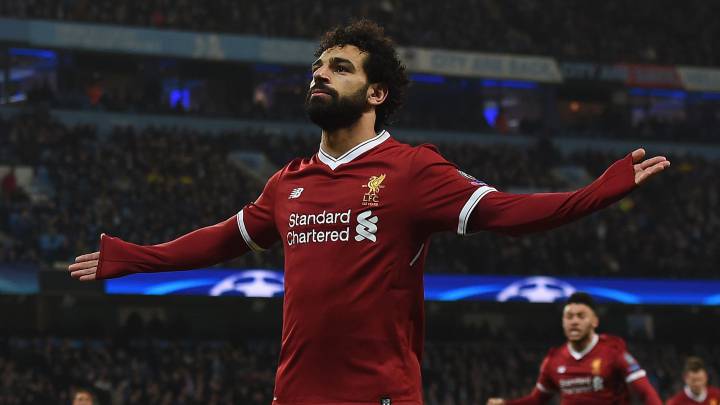 El delantero egipcio del Liverpool, Mohamed Salah, durante un partido.