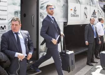 La llegada del Real Madrid a Múnich en imágenes