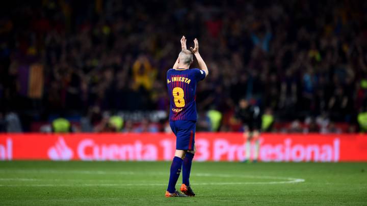 El centrocampista del Barcelona, Andrés Iniesta, durante un partido.