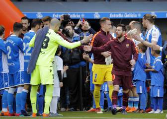 El Deportivo le hizo el pasillo de campeón de Copa al Barcelona