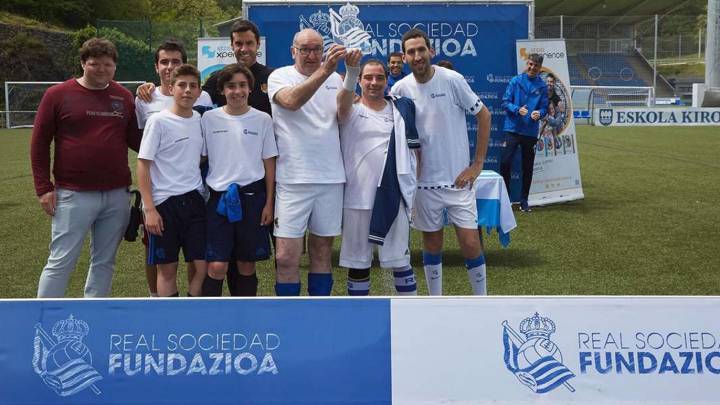 Xabi Prieto en un acto de la Fundación de la Real Sociedad