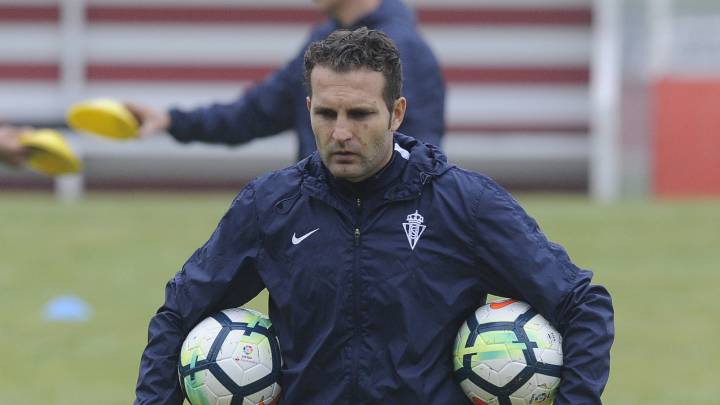 Rubén Baraja, durante un entrenamiento.