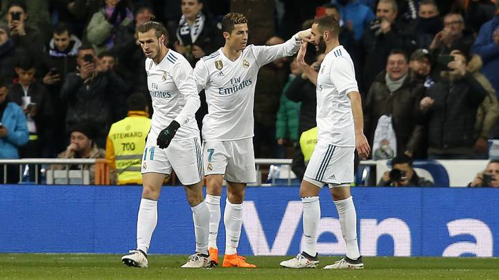 Bale, Cristiano Ronaldo y Benzema.
