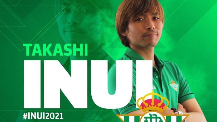 El japonés, Takashi Inui, presentado con el Betis.