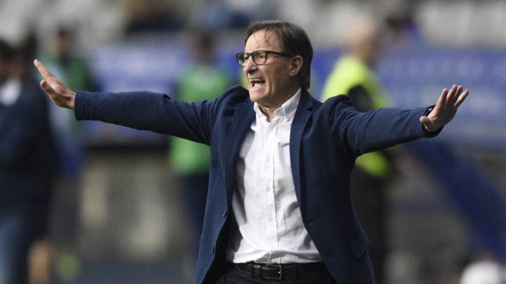 Anquela con el Oviedo.