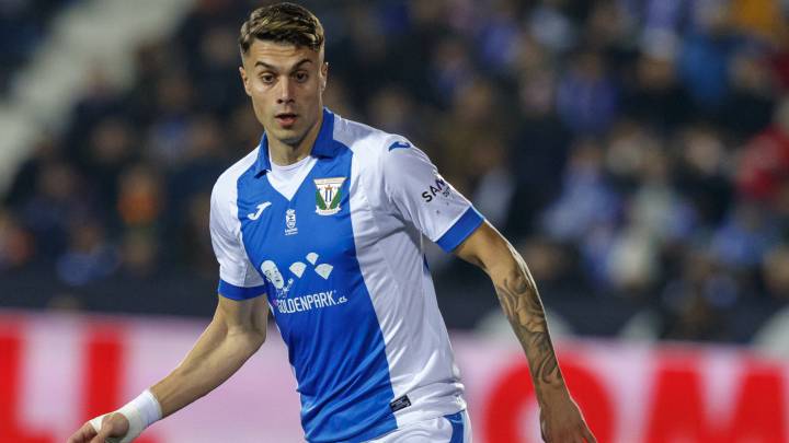 Naranjo en un partido con el Leganés.
