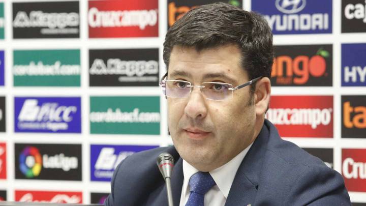 JESUS LEON, PRESIDENTE DEL CÓRDOBA, en RUEDA DE PRENSA