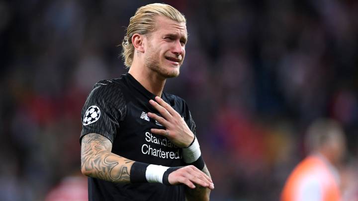 Karius llora tras la final de la Champions