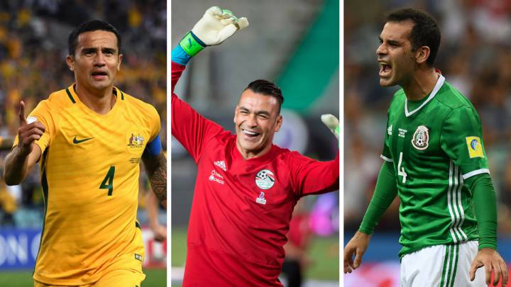 Márquez, Cahill y El Hadary con sus respectivas selecciones.