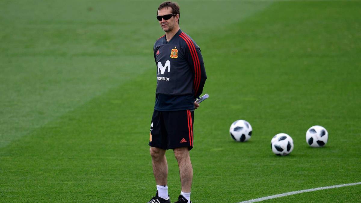 Lopetegui en el entrenamiento