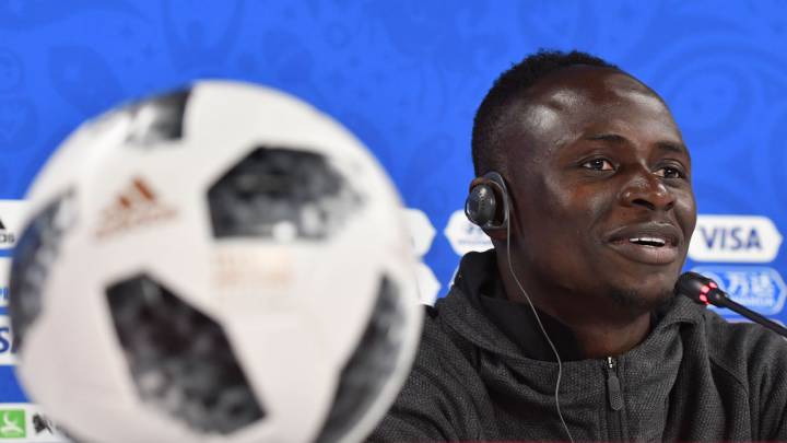 Sadio Mané, en la rueda de prensa previa al Japón-Senegal.