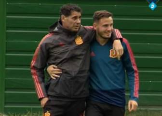 Hierro y Saúl escenificaron su buena relación ante la prensa